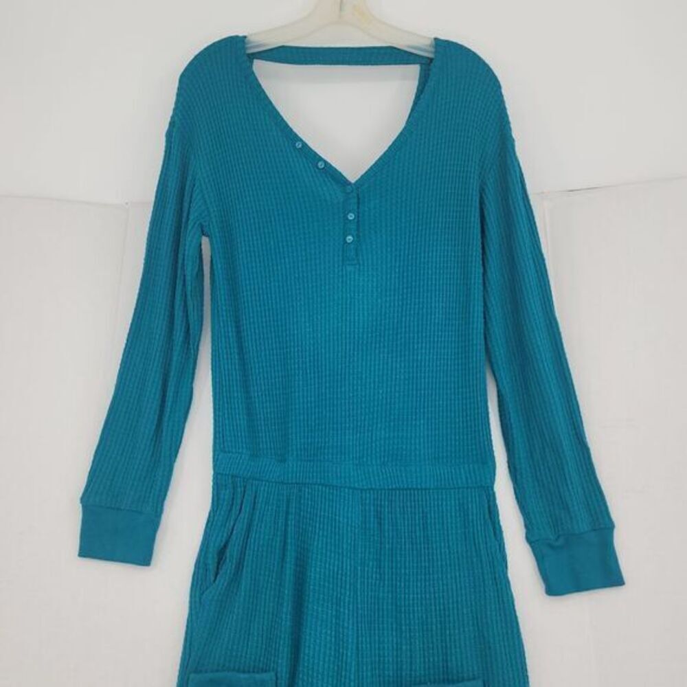 Serra Long Sleeve Cozy Romper Jogger Pockets M Athleisure Minimalist Loungewear - Picture 3 of 8